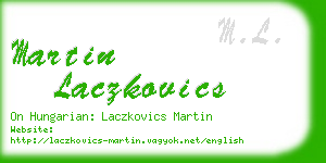 martin laczkovics business card